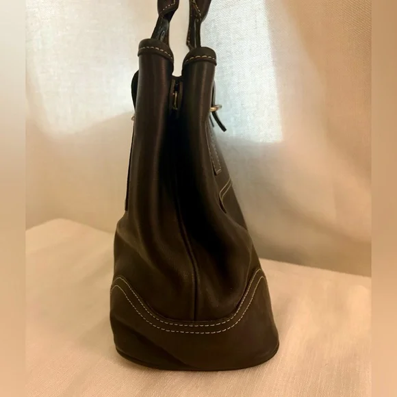 Vintage Coach Hamptons SOFT Genuine Leather Satchel Tote – Black Y2K Like New - Picture 13 of 14